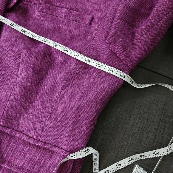 Talbots Pink Wool Blend Herringbone Classic Blazer Sz 22W Professional Career - Picture 7 of 8